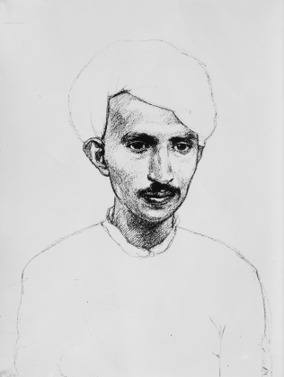 Вилли Погани. Портрет молодого Ганди 