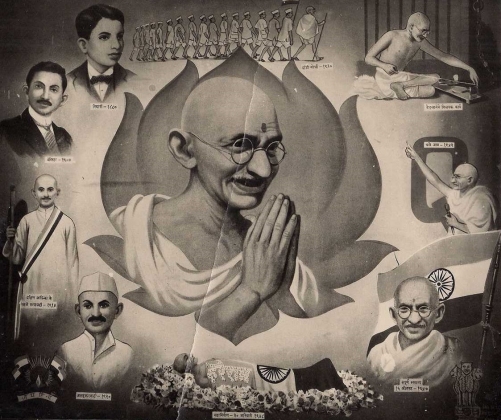 Плакат «эволюция Ганди»