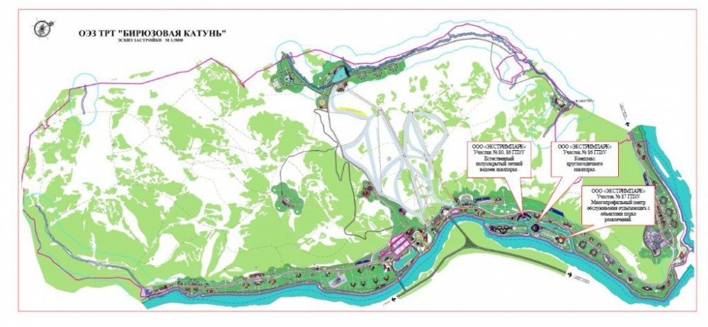 Алтай бирюзовая катунь карта