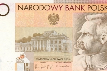 Памятная банкнота в 10 злотых. 2008