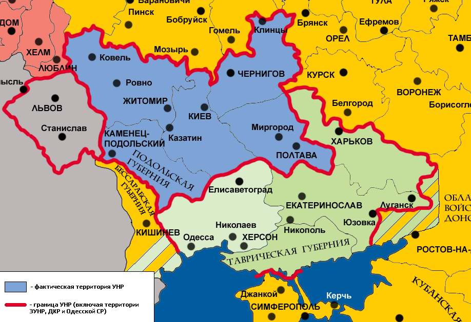 Украинская народная республика под Германской оккупацией и её территориальные претензии. Весна 1918 года