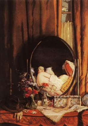 Константин Сомов. Интимные отражения в зеркале на туалетном столике. 1934