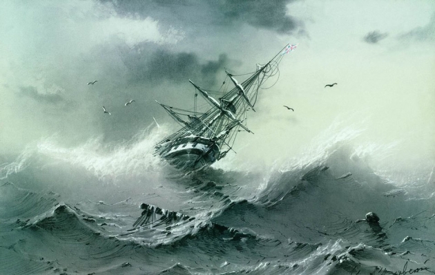 И.К. Айвазовский, «Тонущий корабль», 1854 г