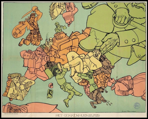 Европа во время Первой мирой войны. Карикатура