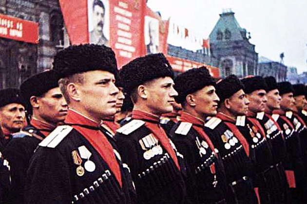 Казаки на Параде Победы в 1945 году