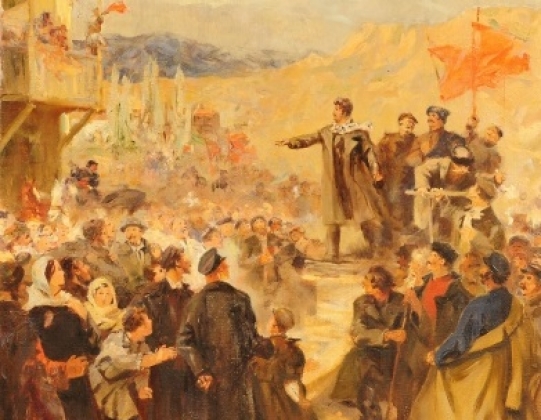 Кутателадзе. Выступление Сталина на митинге в Навтлуги. 1905