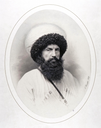 Фотопортрет Шамиля работы Андрея Деньера. 1859 год