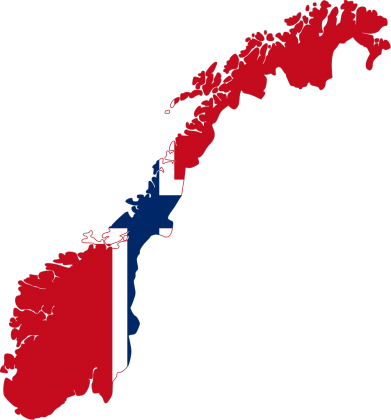 Карта-флаг Норвегии