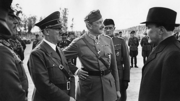 Адольф Гитлер прибыл в Финляндию на празднование 75-летия Маннергейма