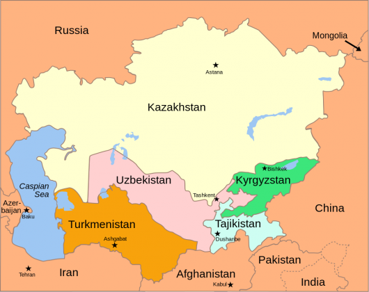 Карта Туркестана