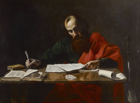 Валентин де Булонь. Святой Павл пишет письмо. 1620