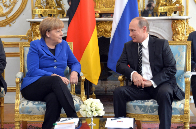 Владимир Путин и Ангела Меркель 