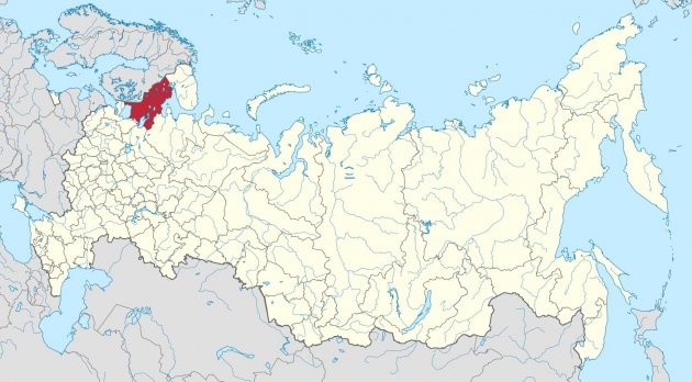 Ремпублика Карелия на карте России