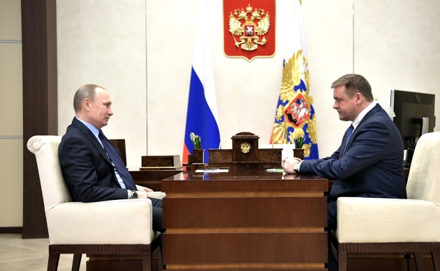 Владимир Путин принимает Николая Любимова