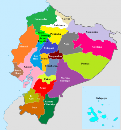 Административная карта Эквадора