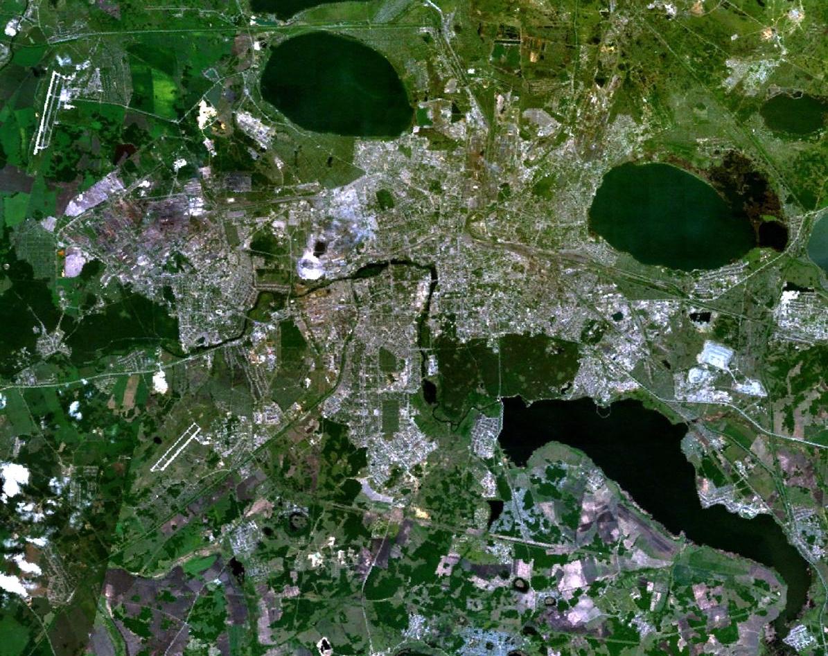 Спутниковый снимок Челябинска