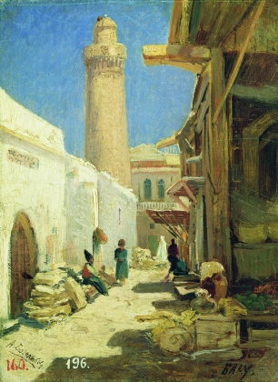 Алексей Боголюбов. Баку. Улица в полдень. 1861