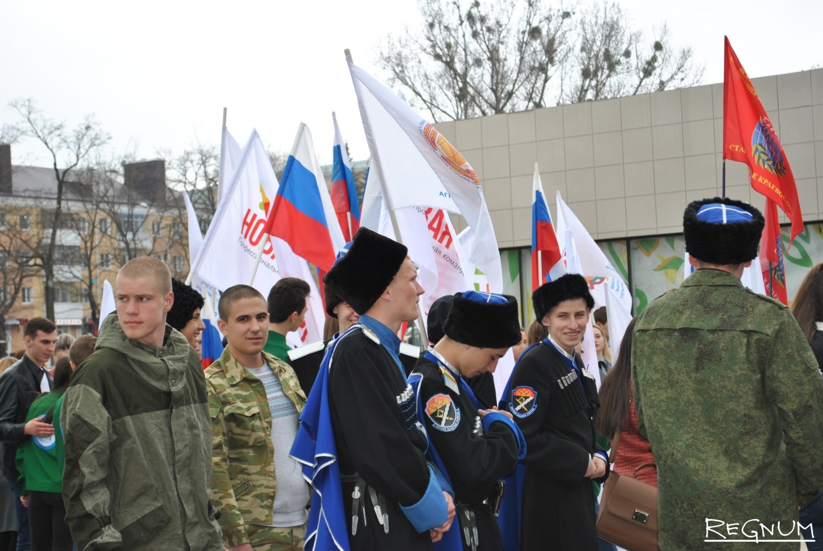 Казаки – участники митинга против террора в Ставрополе 