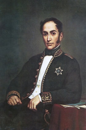 Рита Матилда де ла Пенуэла. Портрет Боливара. 1860