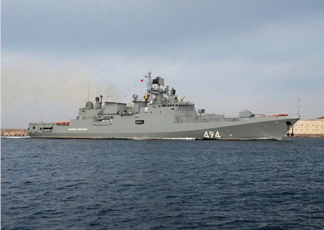 Новейший фрегат «Адмирал Григорович» провел учения в Средиземном море