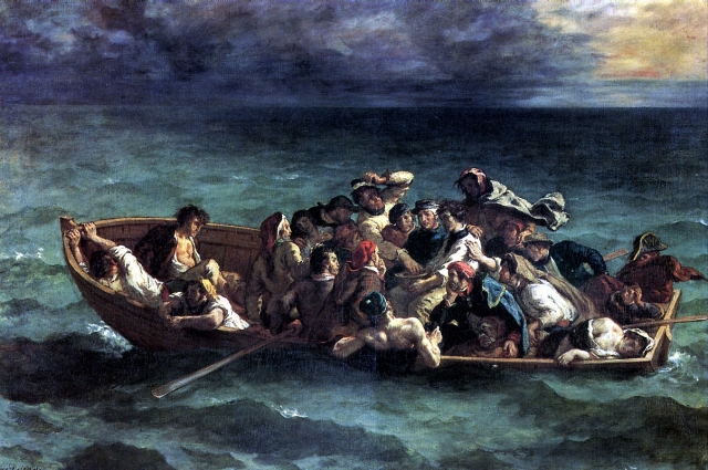 Эжен Делакруа. Кораблекрушение Дон Жуана. 1840
