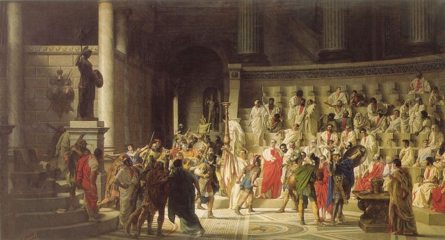 Раффаэле Джианнетти. Последний сенат Юлия Цезаря. 1867