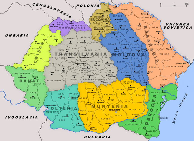 Карта «Великой Румынии»