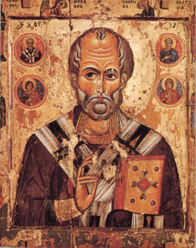Николай Чудотворец. Икона из Свято-Духова монастыря. XIII. Новгород