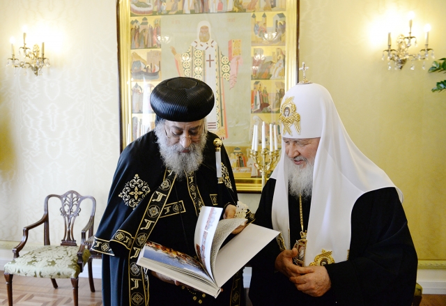 Встреча патриарха Московского и всея Руси Кирилла с патриархом Коптским Тавадросом II. Москва, 23 мая 2017 года