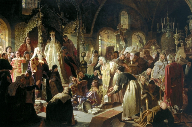Василий Перов, Никита Пустосвят. Спор о вере. 1880-81