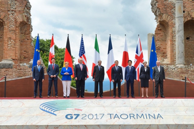 Дональд Трамп на саммите G7. Италия. 2017