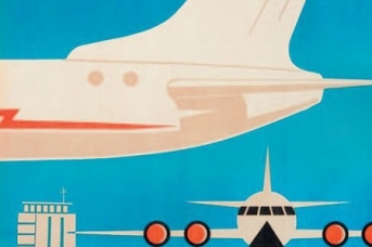 Плакат Аэрофлота: Летайте самолетами!