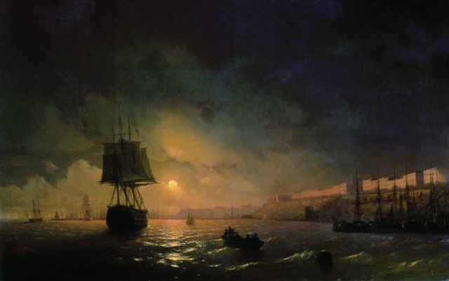 И. К. Айвазовский. Вид Одессы в лунную ночь. 1846