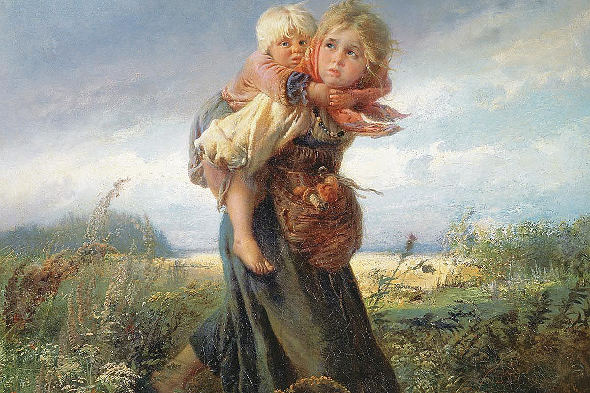 Картина Константина Егоровича Маковского дети бегущие от грозы