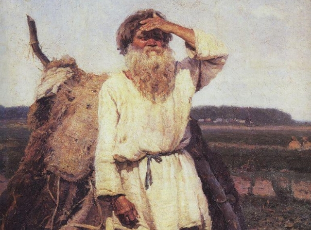 Василий Суриков. Старик-огородник (фрагмент). 1882