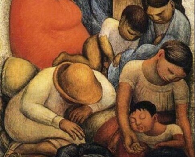 Диего Ривера. Ночь бедных (фрагмент)  1928