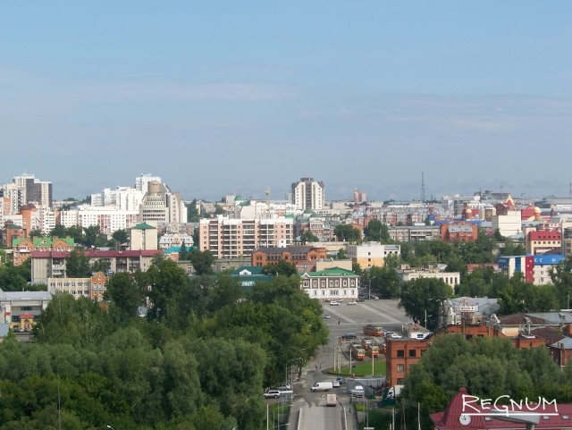Барнаул. Панорама с нагорной части