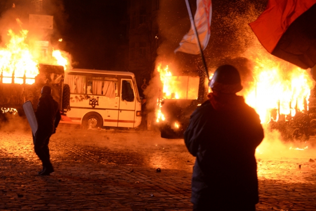 Украинские националисты. Протесты Евромайдана. 19 января 2014