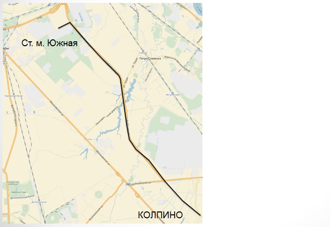 Проект трамвая от рыбацкого до колпино