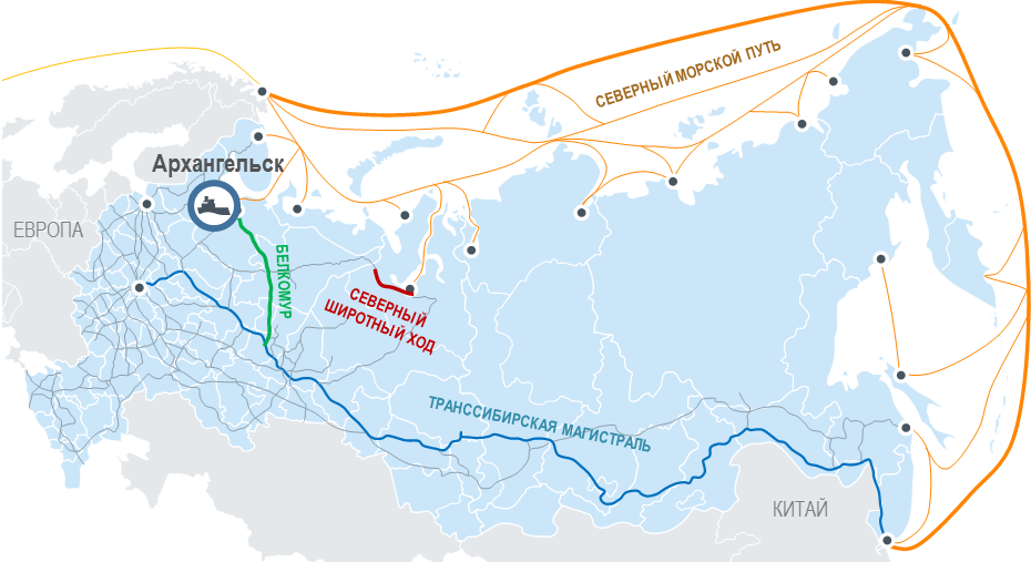 Архангельск порт карта