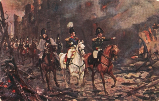 Въезд императора Александра I в Москву после отступления Наполеона