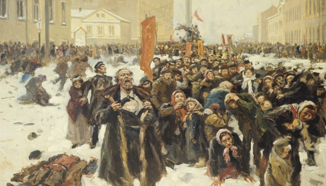 Владимир Маковский. 9 января 1905 г. на Васильевском острове (Кровавое воскресенье)