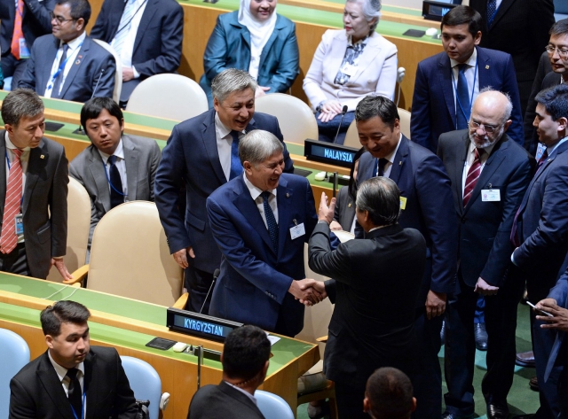 Алмазбек Атамбаев на Генеральной ассамблее ООН