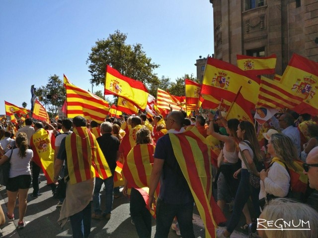 Каталонцы в дни референдума