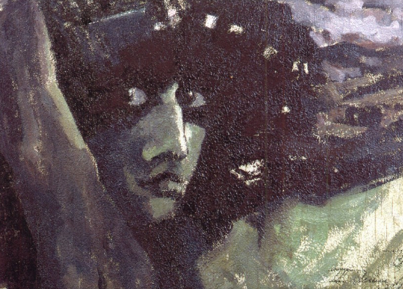 Михаил Врубель. Голова Демона на фоне гор. 1890
