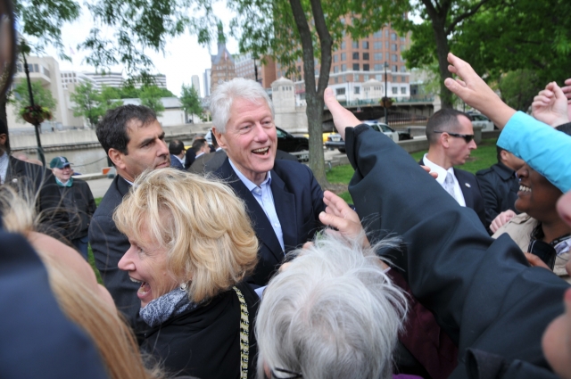 Билл Клинтон в Парке Пер-Маркетт в Милуоки, 2012 год