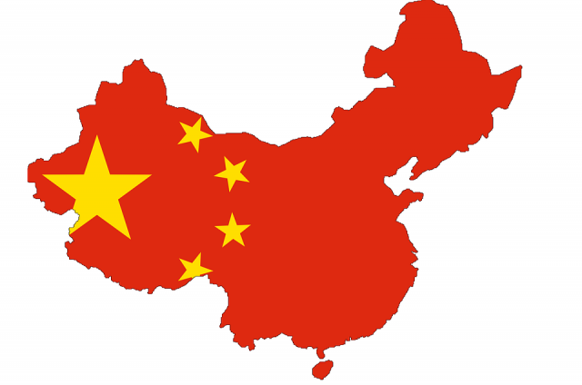 Карта-флаг Китая