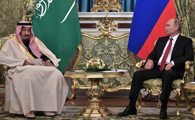 Переговоры Владимира Путина с Королём Саудовской Аравии Сальманом Бен Абдель Азизом Аль Саудом 