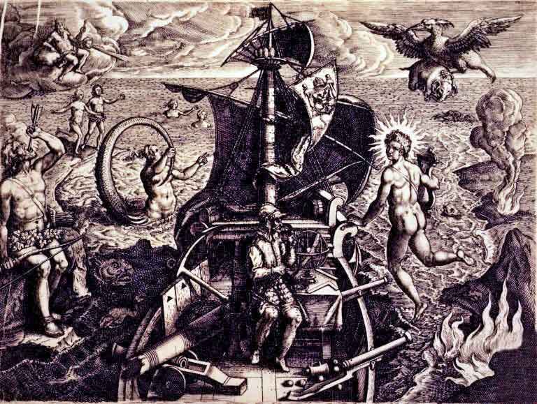 Теодор Бри. Плавание Магеллана. 1596