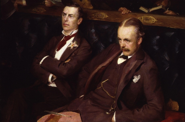 Сидни Приор Холл. Джозеф Чемберлен и Артур Дж. Бальфур в парламенте. 1910-е